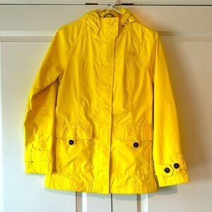 Yellow the north face women’s rain jacket with Hood.